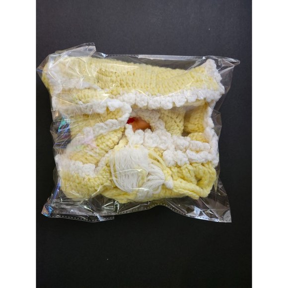 Vintage Doll Face Crochet Pillow Cover 14" Round - Picture 8 of 9